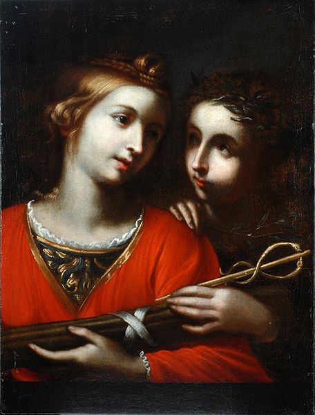 Simone Pignoni Dos mujeres con caduceo y fasces